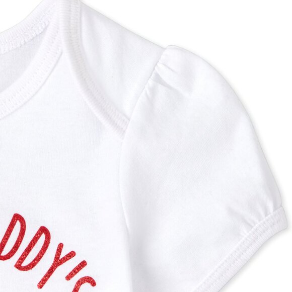 The Childrens Place Baby Girls American Cutie Graphic Bodysuit -White 18-24 mm - Picture 2 of 4